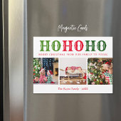 Ho Ho Ho | 3 Fotocollage Magnetic Holiday Card