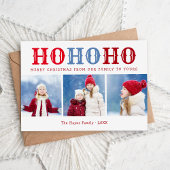 Ho Ho Ho | 3 Fotocollage Magnetic Holiday Card