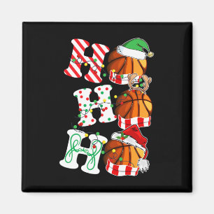 Ho Ho Ho Basketball Lights Santa Hat reinherder EL Magneet