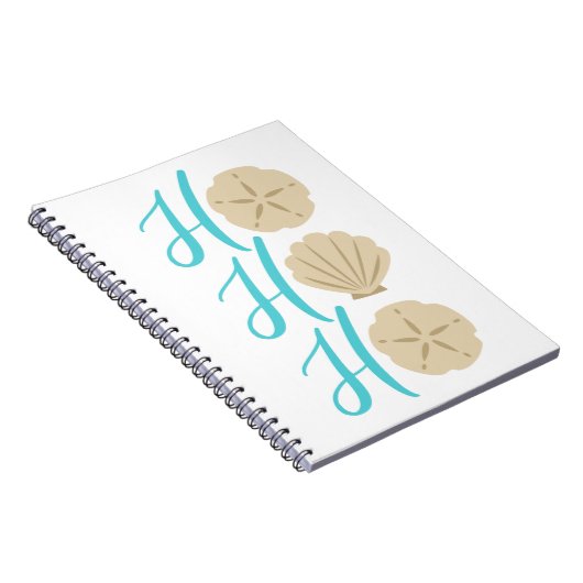 Ho Ho Ho Beach Kerstman en Shell Notitieboek (Rechterzijde)