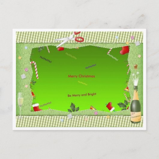 Ho ho ho briefkaart (Voorkant)