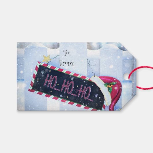 Ho Ho Ho Cadeaulabel (Voorkant (Horizontaal))