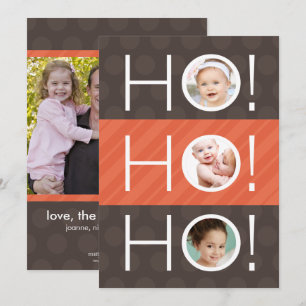 Ho Ho Ho ! Carte de vacances photo double face 4