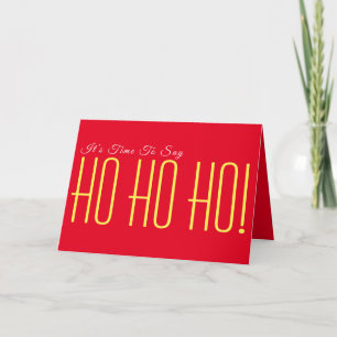 HO! HO! HO! Carte de vœux pliée
