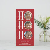Ho Ho Ho - Carte photo de Noël/Vacances (Debout devant)