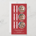 Ho Ho Ho - Carte photo de Noël/Vacances<br><div class="desc">Envoyez les encouragements de vacances à tous ceux qui figurent sur votre liste avec ce carte photo de vacances amusant et coloré de berryberrysweet.com</div>