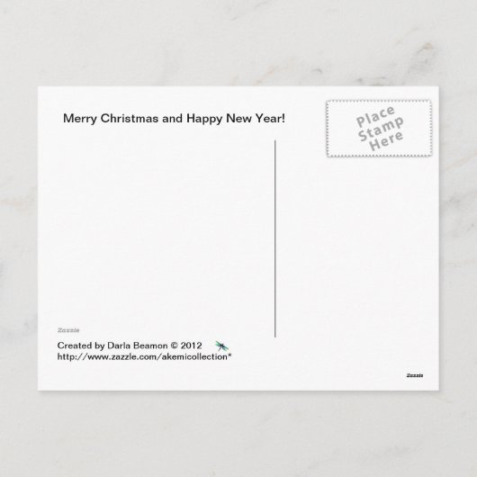 Ho ! Ho ! Ho ! Carte postale père Noël et Reindeer (Dos)