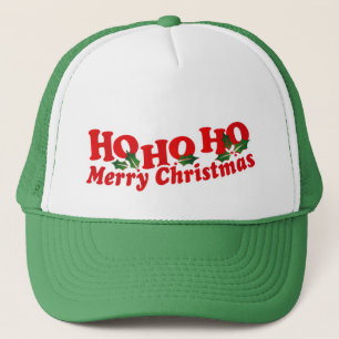 "Ho Ho Ho casquette vert et blanc de Joyeux Noël"