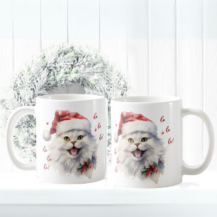 Ho Ho Ho ! Chat amusant Père Noël Mug