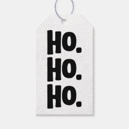 Ho. Ho. Ho. Chic, Edgy & Leuk Wit & Zwart Cadeaulabel