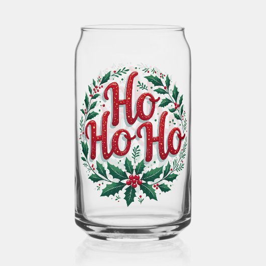 Ho Ho Ho Christmas Wreath Typography Design (Verso)