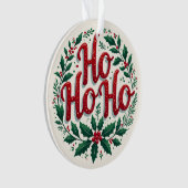 Ho Ho Ho Christmas Wreath Typography Design (devant)