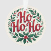 Ho Ho Ho Christmas Wreath Typography Design (devant)