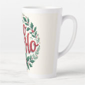 Ho Ho Ho Christmas Wreath Typography Design Latte Mok (Rechts)