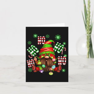 Ho Ho Ho Elf Gnome Kinder Jongens Meisjes Xmas Kaart