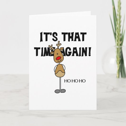 Ho Ho Ho Feestdagen Kaart (Voorkant)