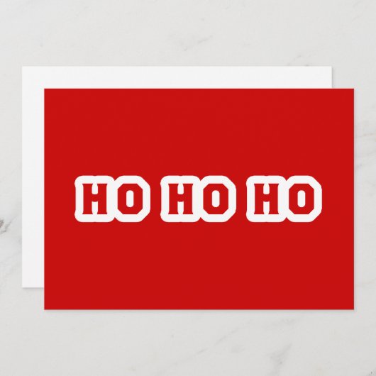 HO HO HO FEESTDAGENKAART (Voorkant / Achterkant)