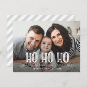 HO HO HO FEESTDAGENKAART (Voorkant / Achterkant)