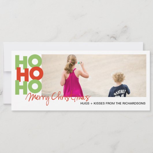 Ho Ho Ho Feestdagenkaart (Voorkant)