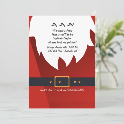 Ho, Ho, Ho Fête Invitation (Debout devant)