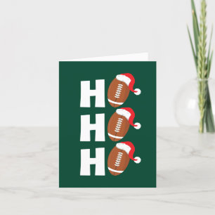 Ho Ho Ho Football Grappige Humor van het kerstse Feestdagen Kaart