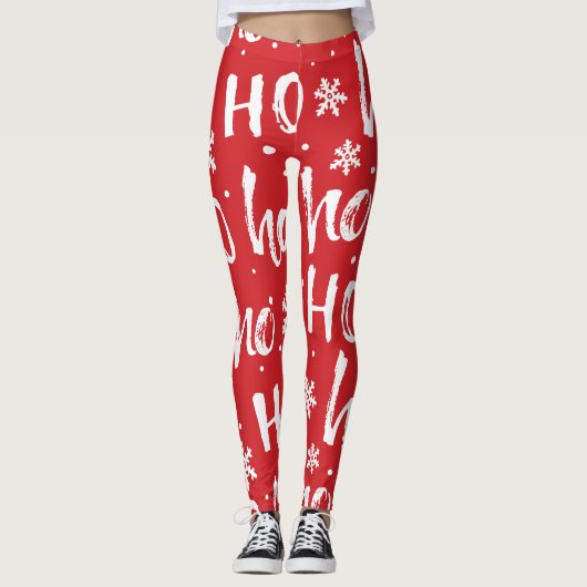 Ho-Ho-Ho Fun Noël Design Leggings (Devant)