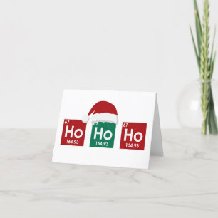 Ho Ho Ho   Funny kerstchemistry Nerd Humor Feestdagen Kaart