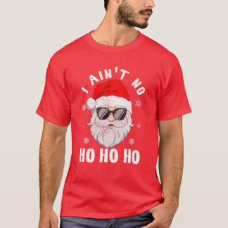 Ho Ho Ho Funny Santa Kerstman Typograp T-shirt