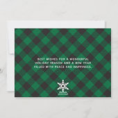 Ho Ho Ho Green Buffalo Plaid Carte photo (Dos)