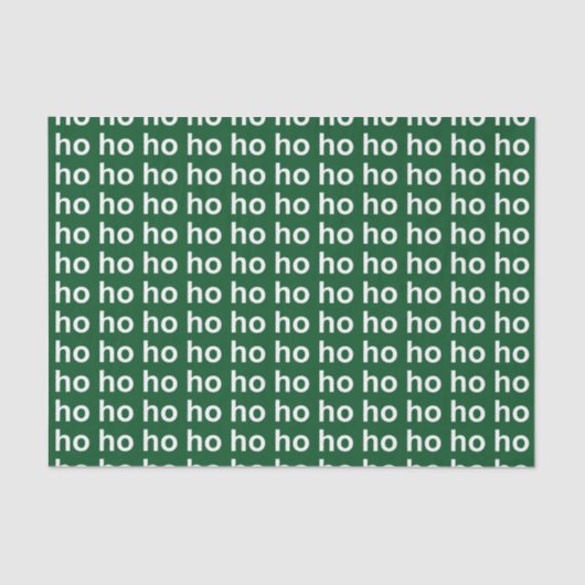 Ho Ho Ho Green Tissuepapier (Voorkant)