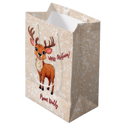 Ho-ho-ho! Het is een rendier Medium Cadeauzakje (Voorkant Gekanteld)