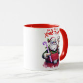 Ho Ho Ho. Het is kersttijd schattig design Mok (Voorkant rechts)