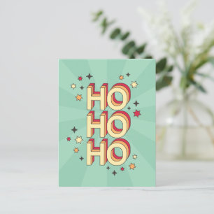Ho ho ho ho kerst seizoensgebonden tekst en sterre briefkaart