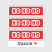 Ho Ho Ho Ho (Santa Claus Zegt) Rode Achtergrond x3 Sticker (Vel)