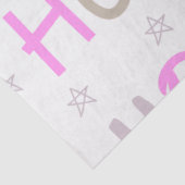 Ho Ho Ho Ho Stars Pastel Roze Paarse Grijze Kerst Tissuepapier (Detail)