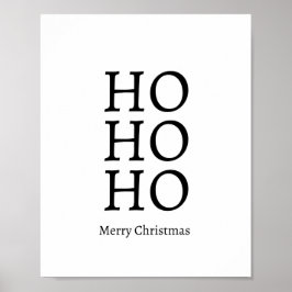 HO HO HO HO Vrolijk Kerst Poster