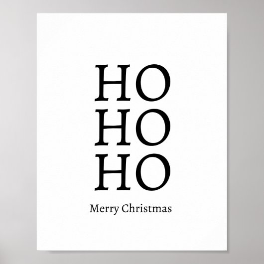 HO HO HO HO Vrolijk Kerst Poster (Voorkant)