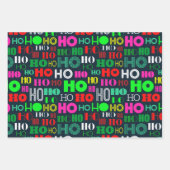 HO HO HO HOLIDAY CHRISTMAS WRAPPING PAPIER SHEETS (Devant)