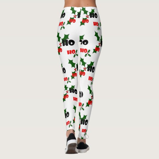 Ho Ho Ho Holly & Berries Leggings (Achterkant)
