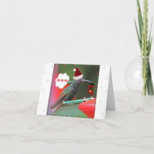 Ho Ho Ho Hummingbird Feestdagen Kaart