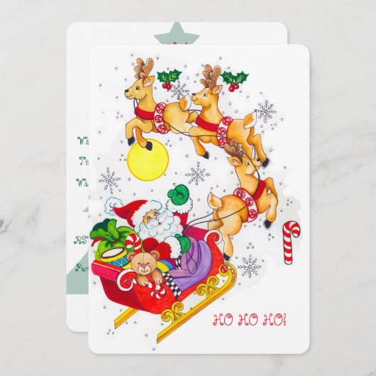 Ho! Ho! Ho! Invitation à la fête (Devant / Derrière)