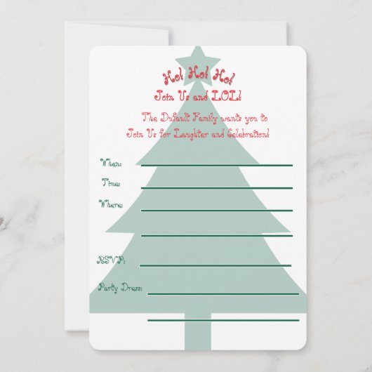 Ho! Ho! Ho! Invitation à la fête (Dos)