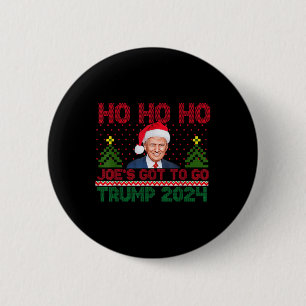 Ho Ho Ho Joes krijgt Trump 2024 Grappig Kerstfeest Ronde Button 5,7 Cm