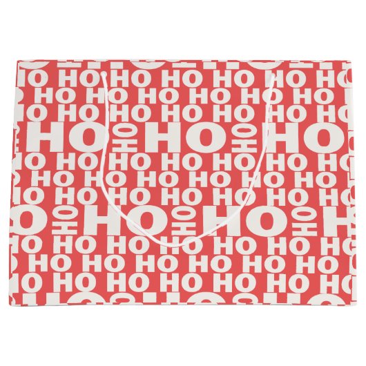 Ho Ho Ho Jokes Pattern Santa Gezegde Ho Ho Chris Groot Cadeauzakje (Voorkant)