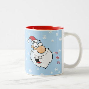 Ho Ho Ho Jolly Ouwe Kerstman Tweekleurige Koffiemok