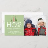 Ho Ho Ho Joyeux Carte photo de Noël (Devant / Derrière)