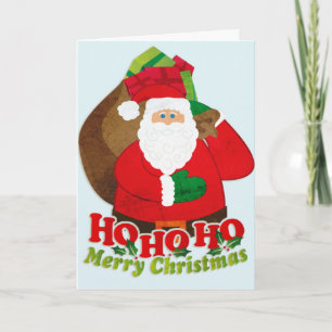 Ho Ho Ho Joyeux Noël carte de sac du Père Noël