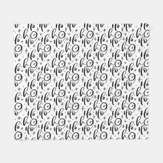 Ho Ho Ho kalligrafie kersttekst Fleece Deken
