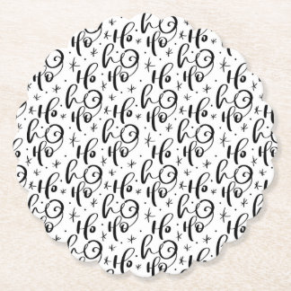 Ho Ho Ho kalligrafie kersttekst Kartonnen Onderzetters