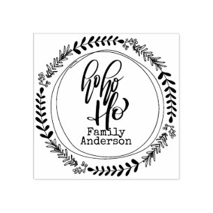HO HO HO Kerst Calligrafie Gepersonaliseerde NAAM Rubberstempel
